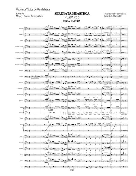 Thumbnail for Serenata Huasteca (D) - Score