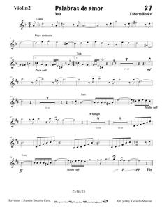Miniatura de 0 - Palabras de Amor - score - 15 Violin 2.pdf
