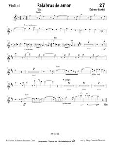 Miniatura de 0 - Palabras de Amor - score - 14 Violin 1.pdf