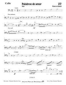 Miniatura de 0 - Palabras de Amor - score - 18 Cello.pdf