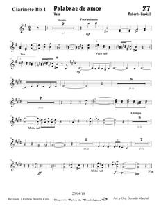 Miniatura de 0 - Palabras de Amor - score - 4 Clarinete en Bb1.pdf