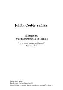 Miniatura de Juanacatlán,  marcha para banda de alientos.