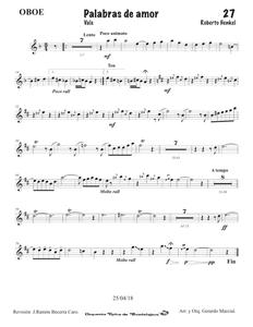 Miniatura de 0 - Palabras de Amor - score - 3 Oboe.pdf