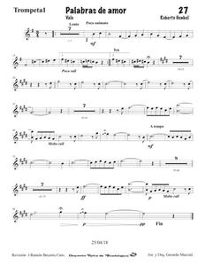 Miniatura de 0 - Palabras de Amor - score - 6 Trompeta 1.pdf
